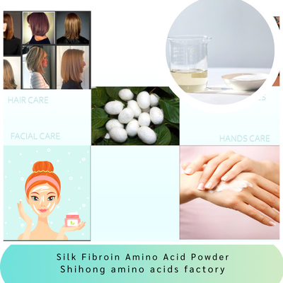 Skin Hair Hand Saas Silk Fibroin Amino Acid White Powder Full Water Soluble PH 5-7
